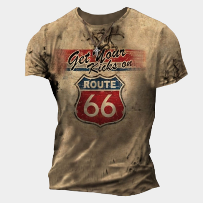 Motorcycle print T-shirt