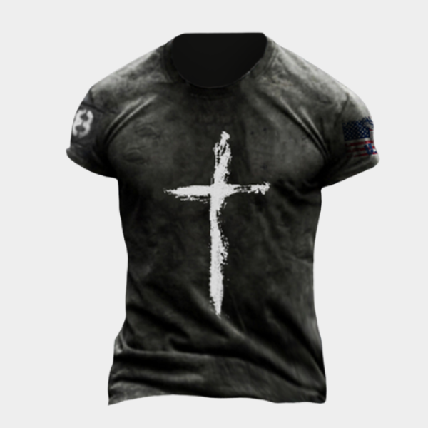 Mens Christian Cross Tshirt