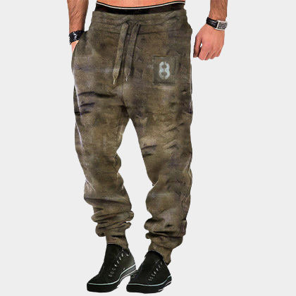 Men Loose Pants Sports Exercise Tracksuit Tight Joggers