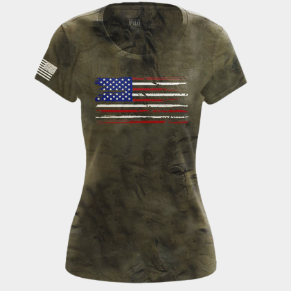 Ladies outdoor retro casual print short sleeve t-shirt