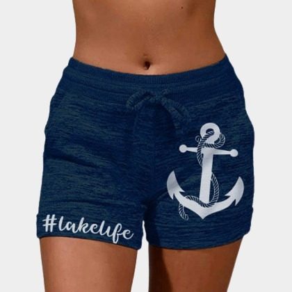 Anchor print shorts
