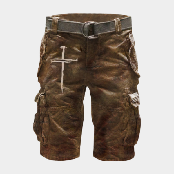 Mens printed casual tactical shorts - blaroken.com