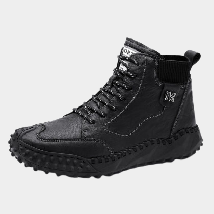 Men's Fashion Retro Thread Stitching PU Outdoor Martin Boots Mechanical Boots