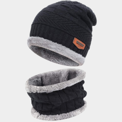 Gorro De Invierno Para Mujer Para Hombre, Conjunto De Bufanda, Gorro De Punto Cálido, Gorro De Invierno Con Forro Polar Grueso