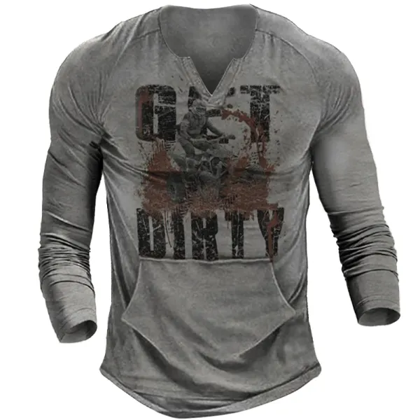Men's Outdoor Ripstop Gray Printed T-shirt - Styletaken.chimpone.com 