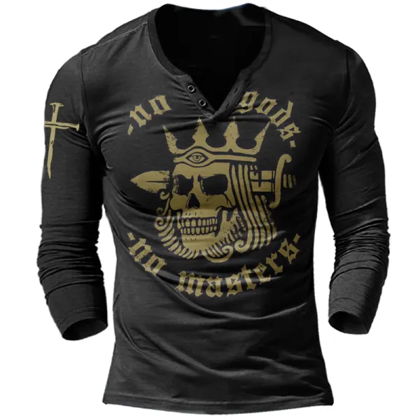 Men's Cotton Printed Long-sleeved T-shirt - Styletaken.chimpone.com 