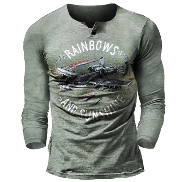 Men's Rainbows And Sunshine Printed Long-sleeved T-shirt - Styletaken.chimpone.com 