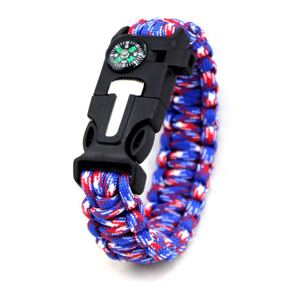 Pulsera De Brújula De Función Al Aire Libre Con Silbato De Emergencia