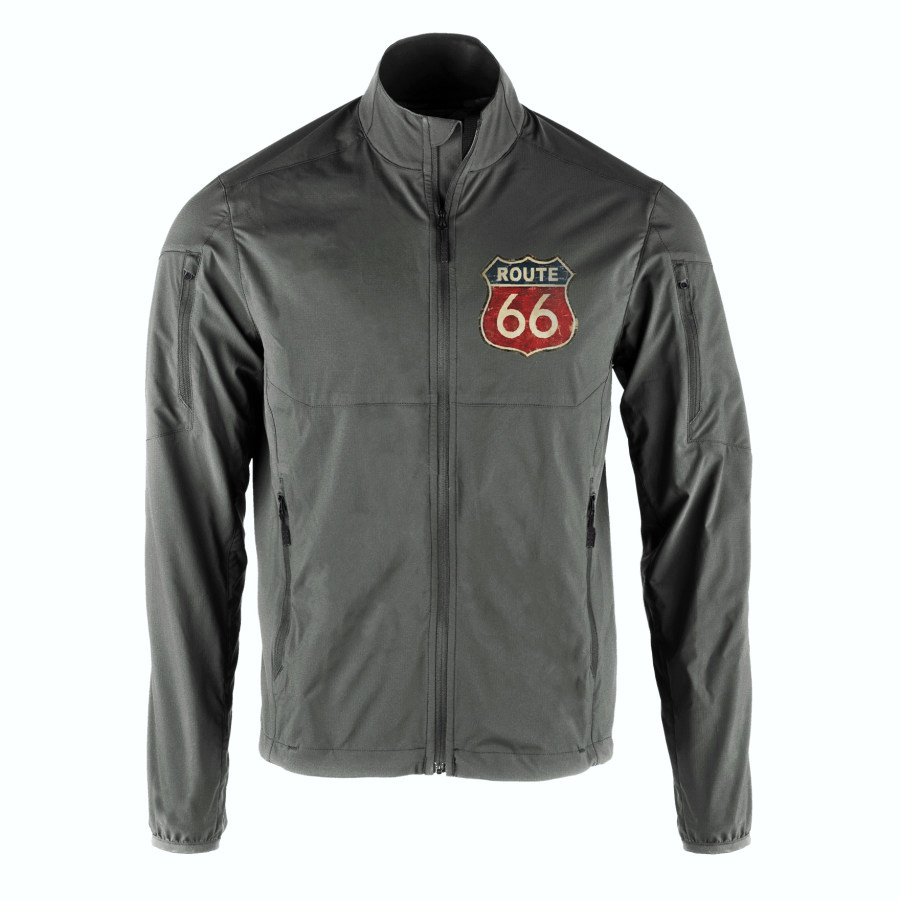 

Men's Route 66 Printed Outdoor Casual Breathable Long Sleeve Trench Coat
