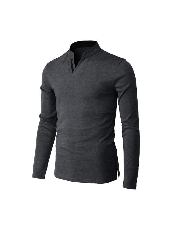 Mens Velcro Casual Outdoor Tactical Long Sleeves Henley Shirts