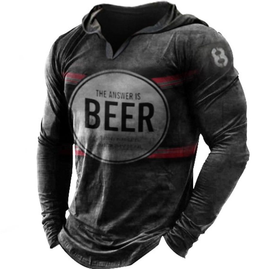 

Men's Outdoor Long-sleeved Hooded T-shirt
