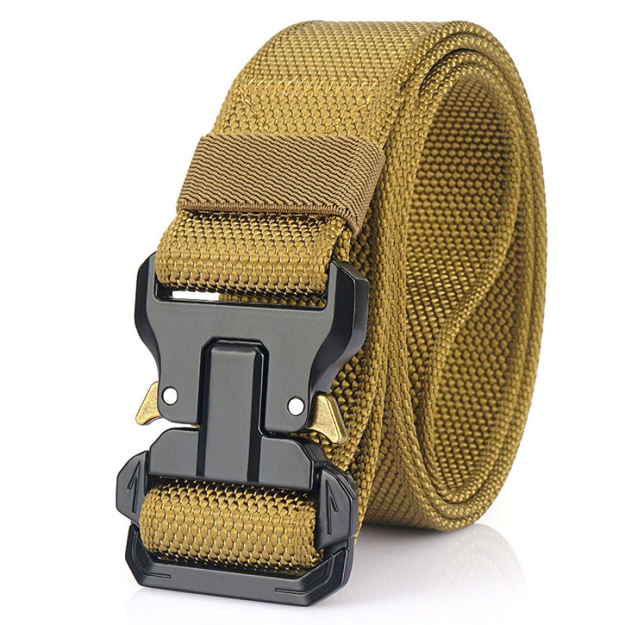 

Men's Nylon Braided Double Loop Quick Release Buckle Non-hole Adjustable Outdoor Tactical Belt