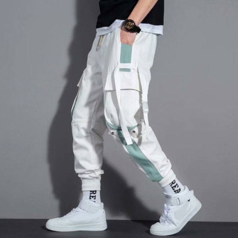Casual Patchwork Ribbon Pants