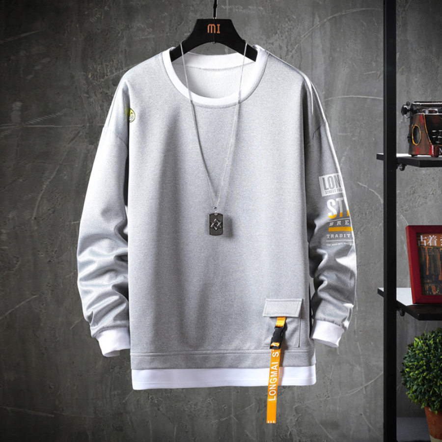 

Cross-border Men's Sweater 2021 Spring And Autumn Loose Pullover Clothing Tide Brand Men's Fashion Long-sleeved Sportswear Wholesale
