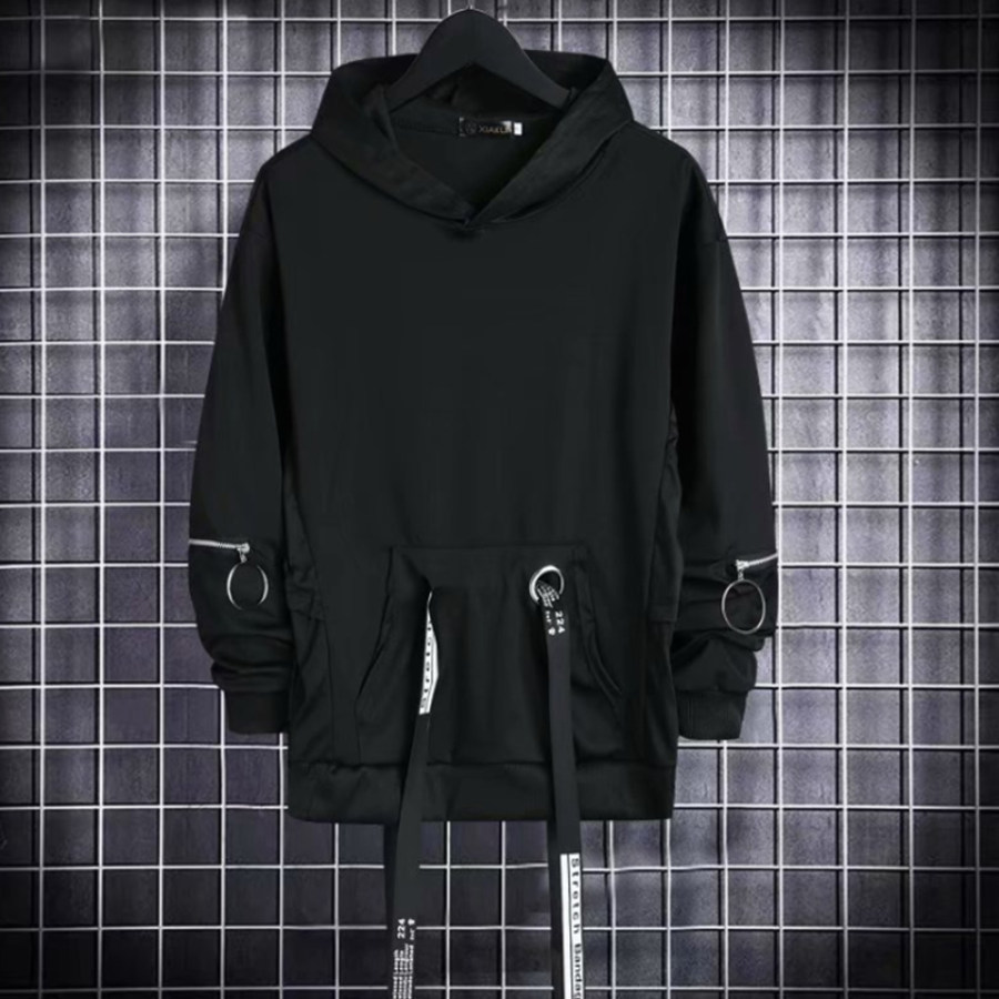 

Hooded Sweater Men Style Techwear