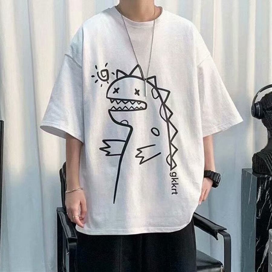 

Casual Dinosaur Print T-shirt