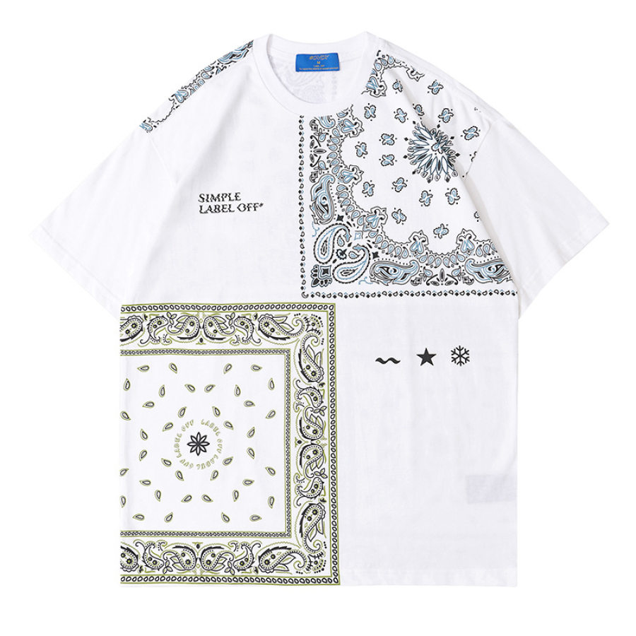 

Dark Cashew Oversize Niche Hip-hop High Street Short Sleeve
