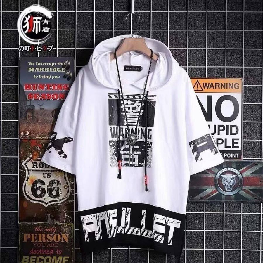 

Loose Printed Bat Sleeve T-shirt Clothes For Men
