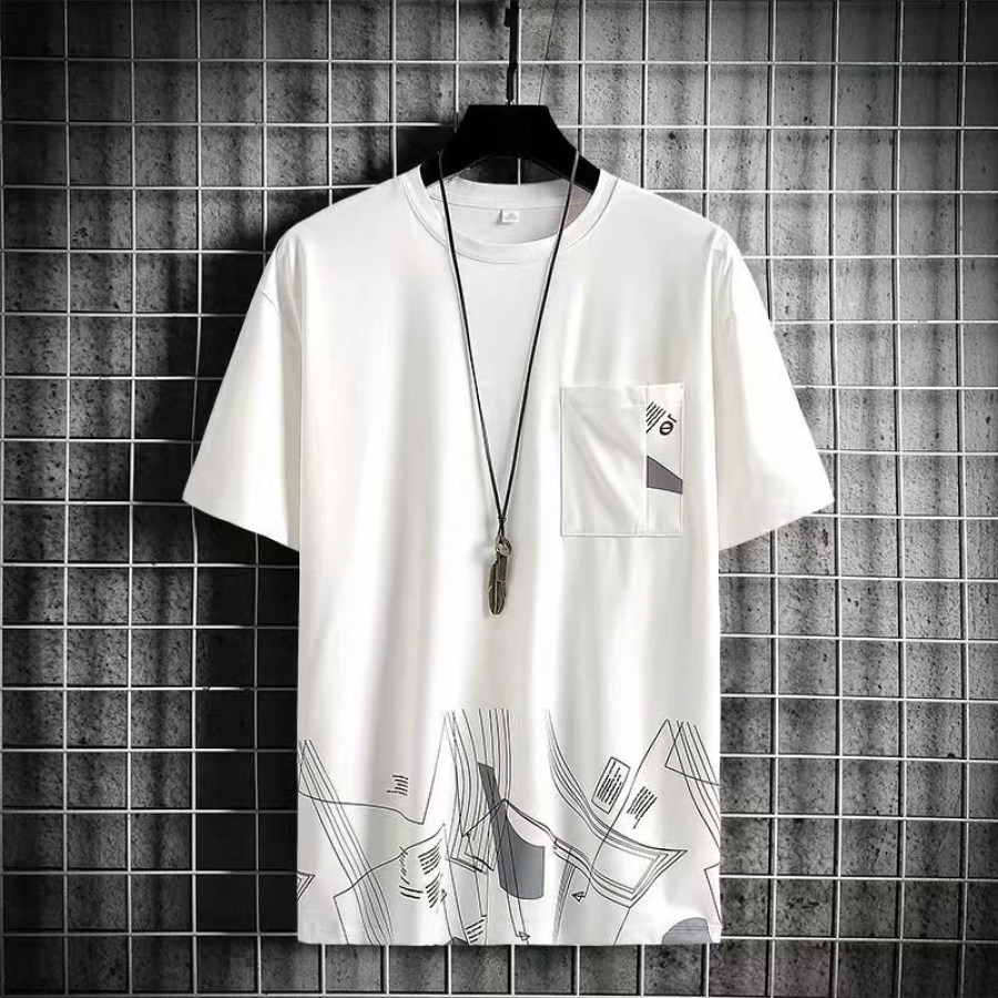

Fashion Casual Tide Brand Printed Short-sleeved T-shirt
