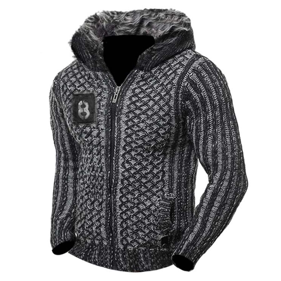 

Men's Casual Outdoor Hooded Sweater Coat