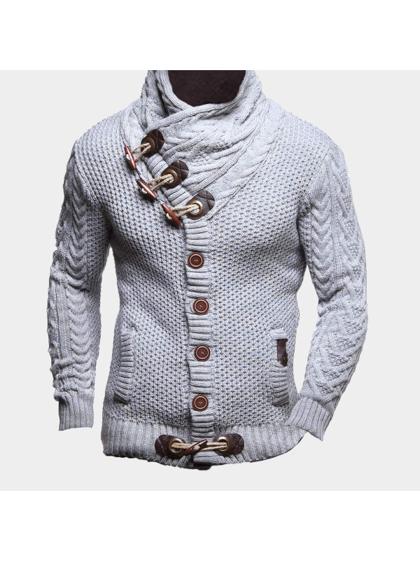 Men Cardigan Jacket Shawl Collar