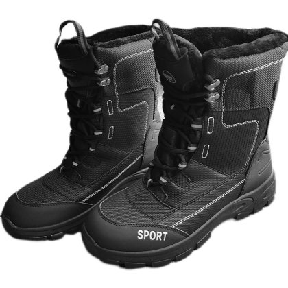 Men's Outdoor Winter Plus Velvet Warm Mid-cut Anti-skid Light Hiking Training Tactical Desert Boots