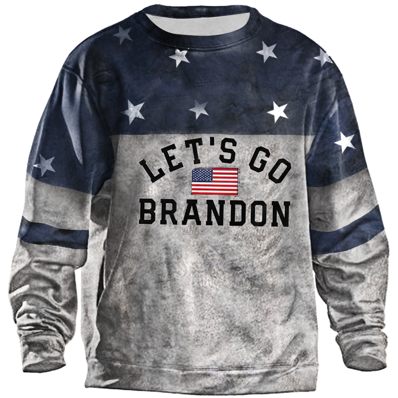 Men's Let's Go Brandon Chic Outdoor Retro Sweatshirt