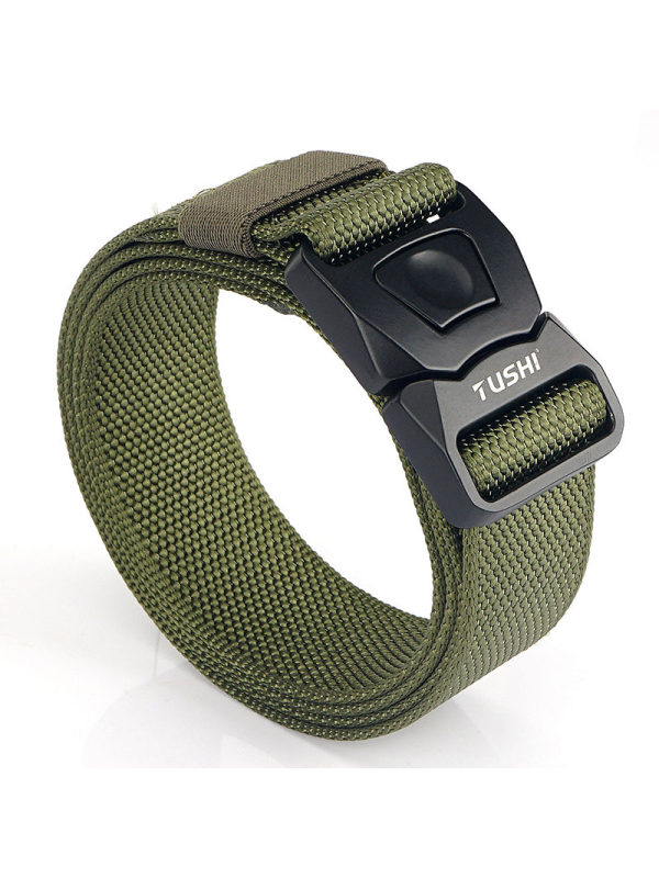 Men's Outdoor Tactical Quick Buckle Belt CS Field Training Nylon Outer Belt