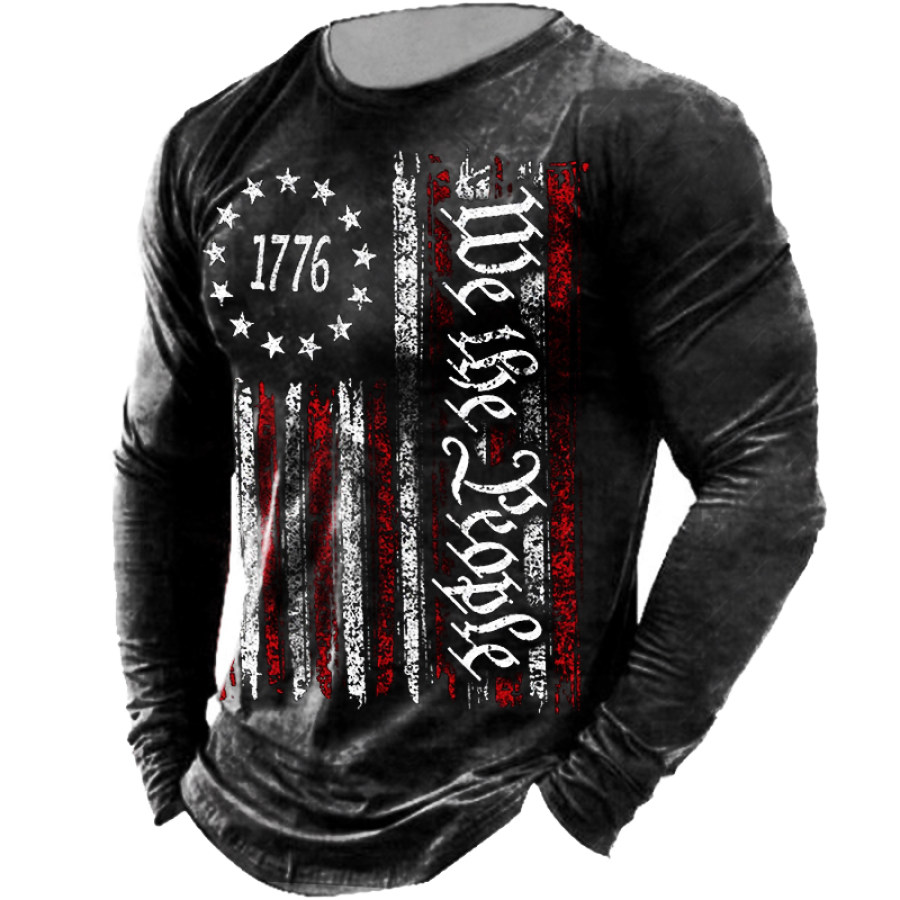 

1776 We The People Men's Outdoor Retro T-shirt