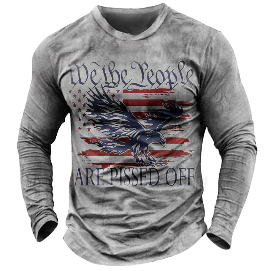 

We The People Are Pissed Off American Flag Camiseta Para Hombre