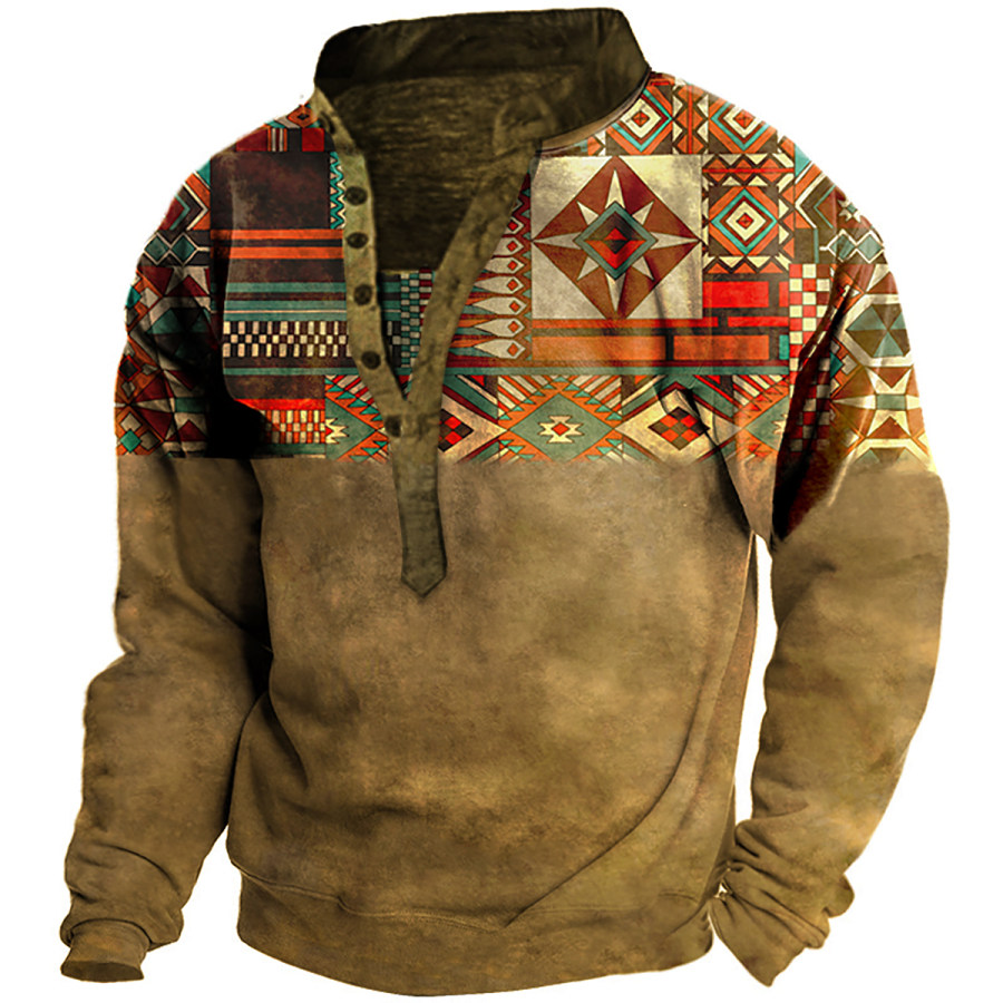 

Men's Outdoor Western Ethnic Pattern Tactical Sweatshirt
