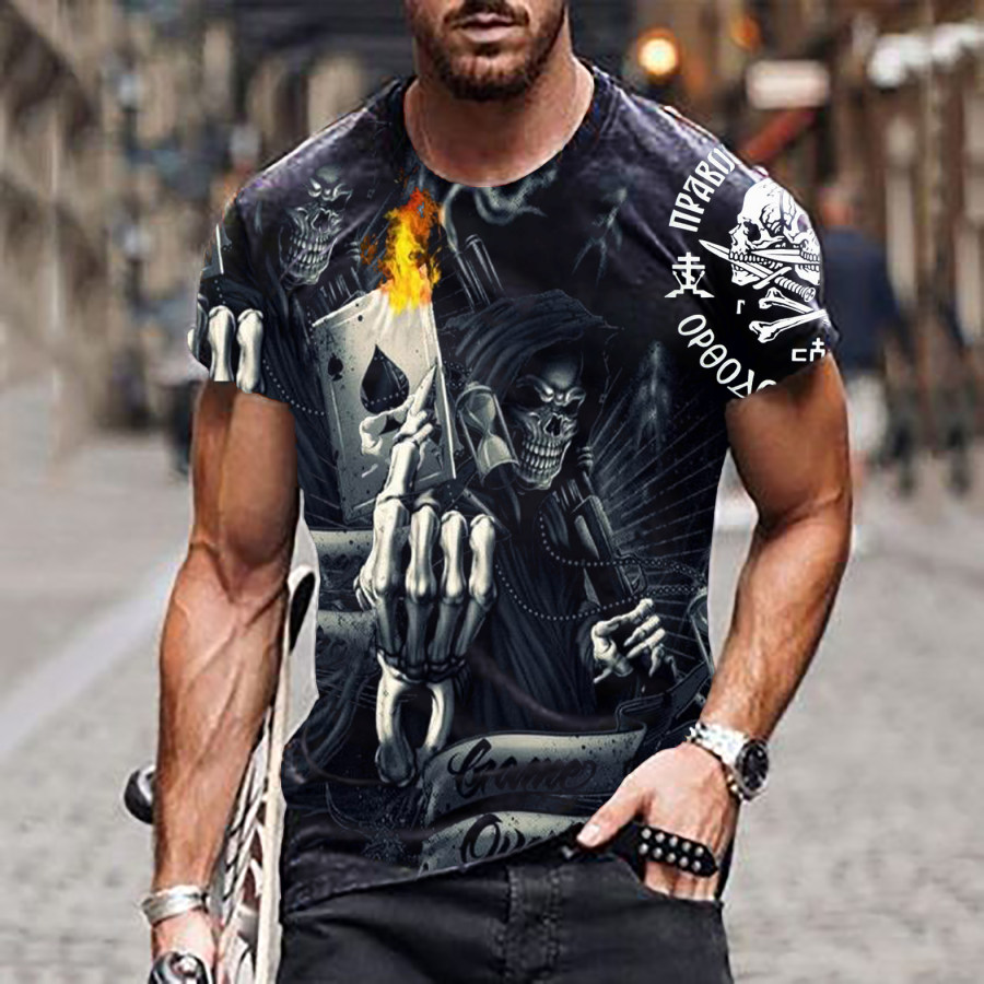 

Mens Fashion Street Style Printed T-shirt