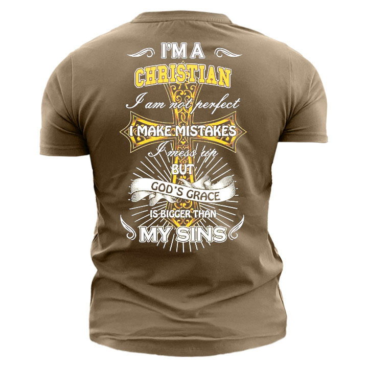 I Am Christian Men's Chic Short Sleeve Cotton T-shirt
