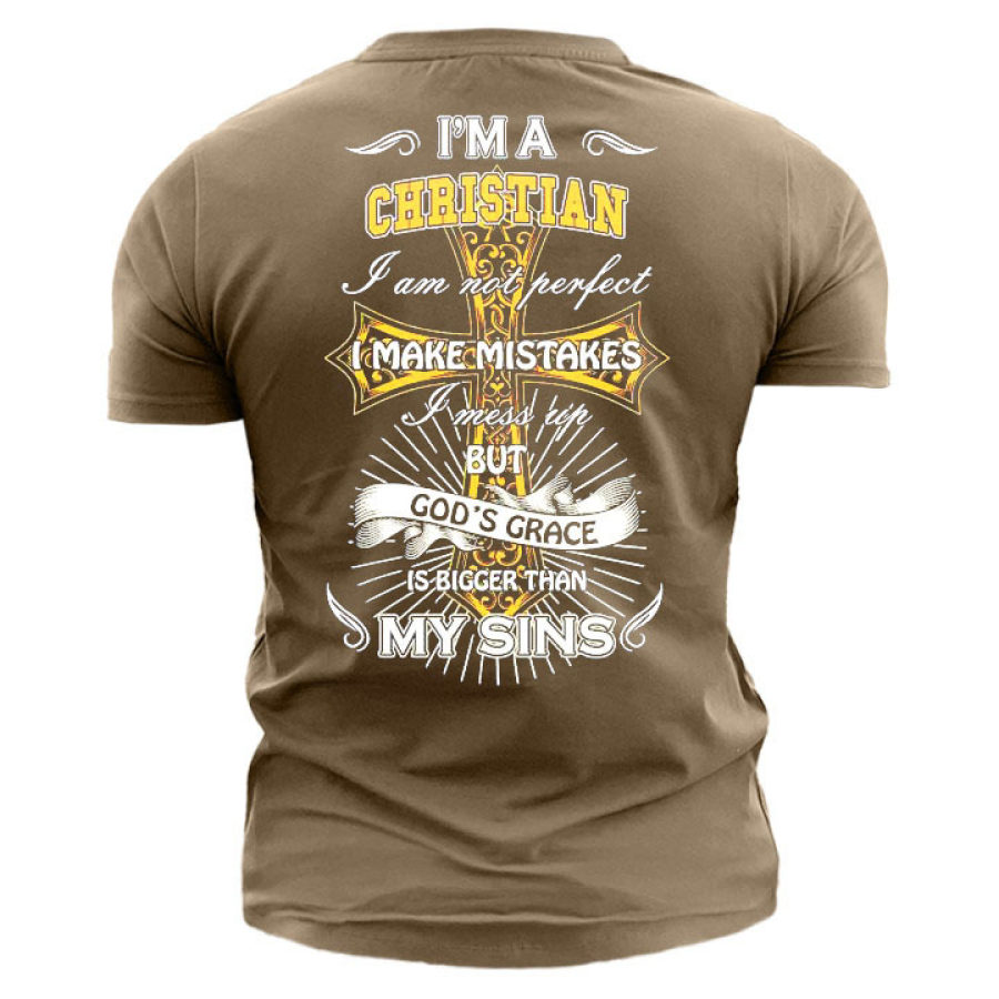 I Am Christian Men's Short Sleeve Cotton T-Shirt