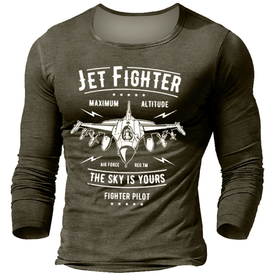 

Jet Fighter The Sky Is Yours Men's Printed T-Shirt