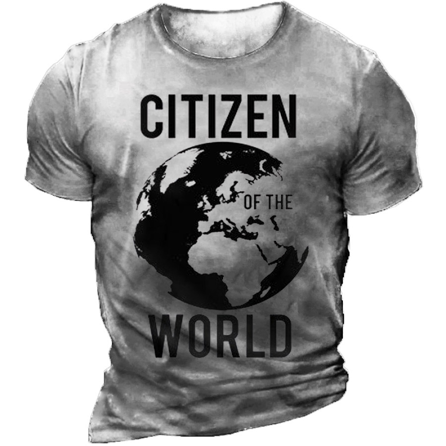 

Men's Citizen Of The World Print Outdoor Casual T-Shirt