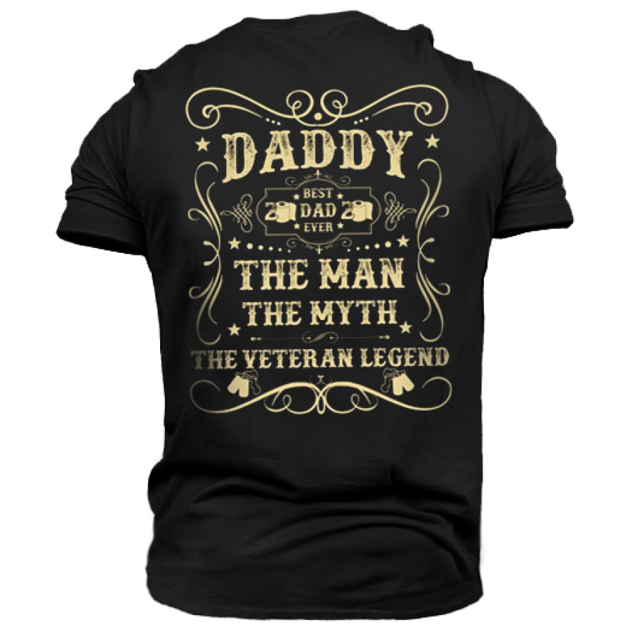 

Men's Best Dad Ever Printed Outdoor Casual T-Shirt