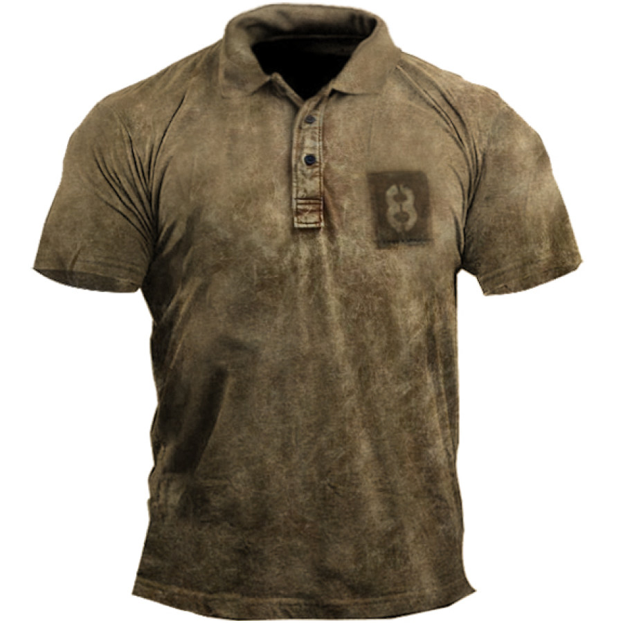 

Men's Outdoor Tactical Vintage Polo Short Sleeve T-Shirt