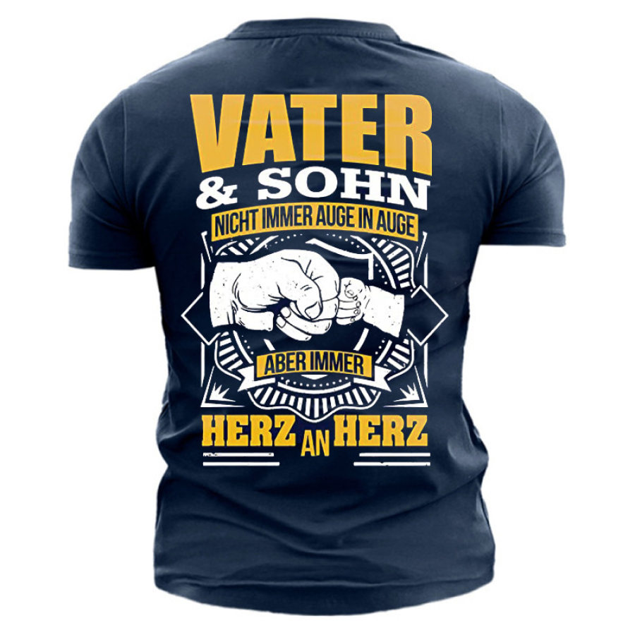 

Men's Fun Father-Son Cotton Print T-Shirt