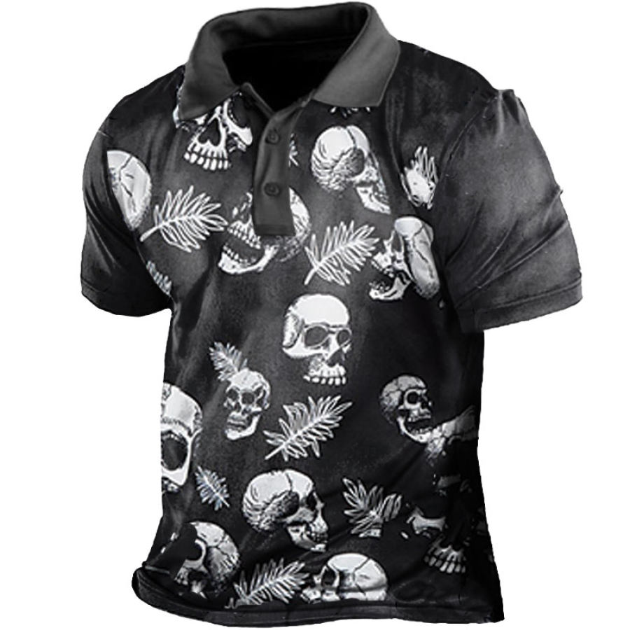 

Men's Outdoor Printed Casual Henley Shirt