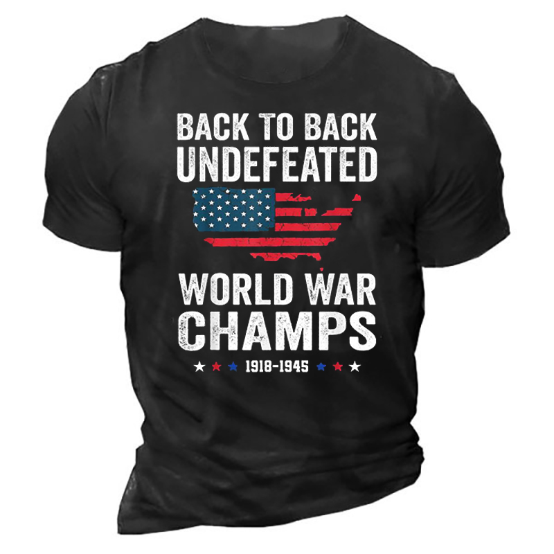 Back To Back Undefeated Chic World War Champs 4th Of July Shirt