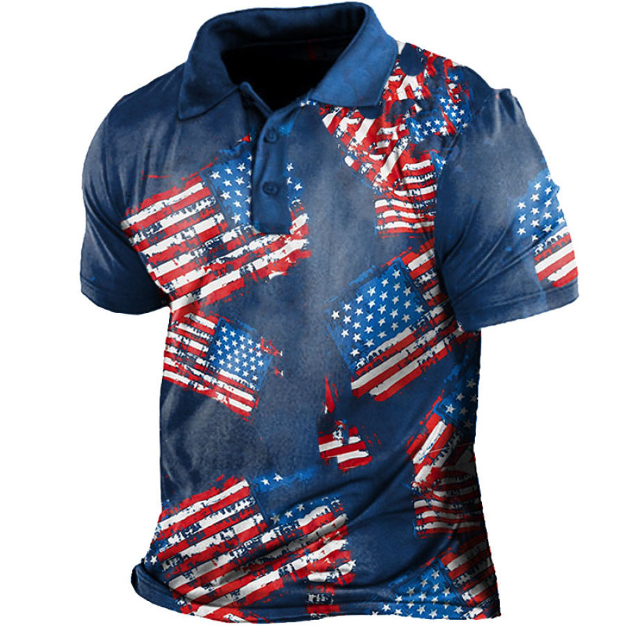 

Men's Outdoor Printed Casual Henley Shirt