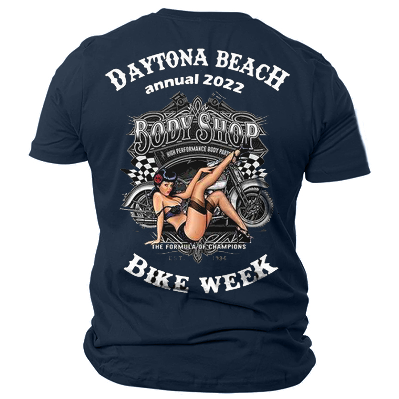 2022 Sturgis Motorcycle Rally Chic Daytona Beach Retro Cotton T-shirt