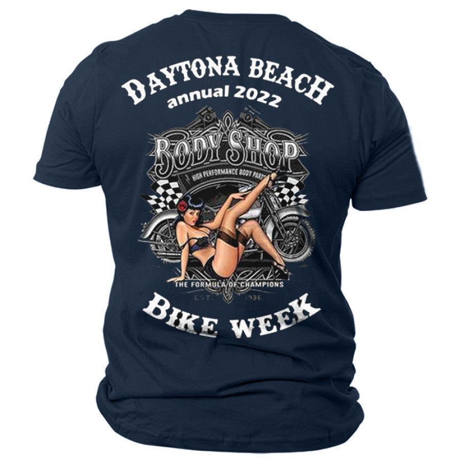 2022 Sturgis Motorcycle Rally Daytona Beach Retro Cotton T-Shirt