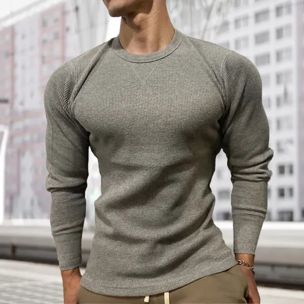 Casual Men's Solid Color Sweatshirt - Nikiluwa.com 