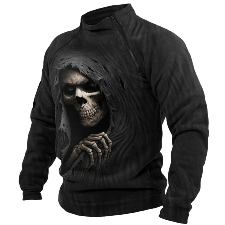 

Men's Outdoor Halloween Skull Casual Print Sweatshirt