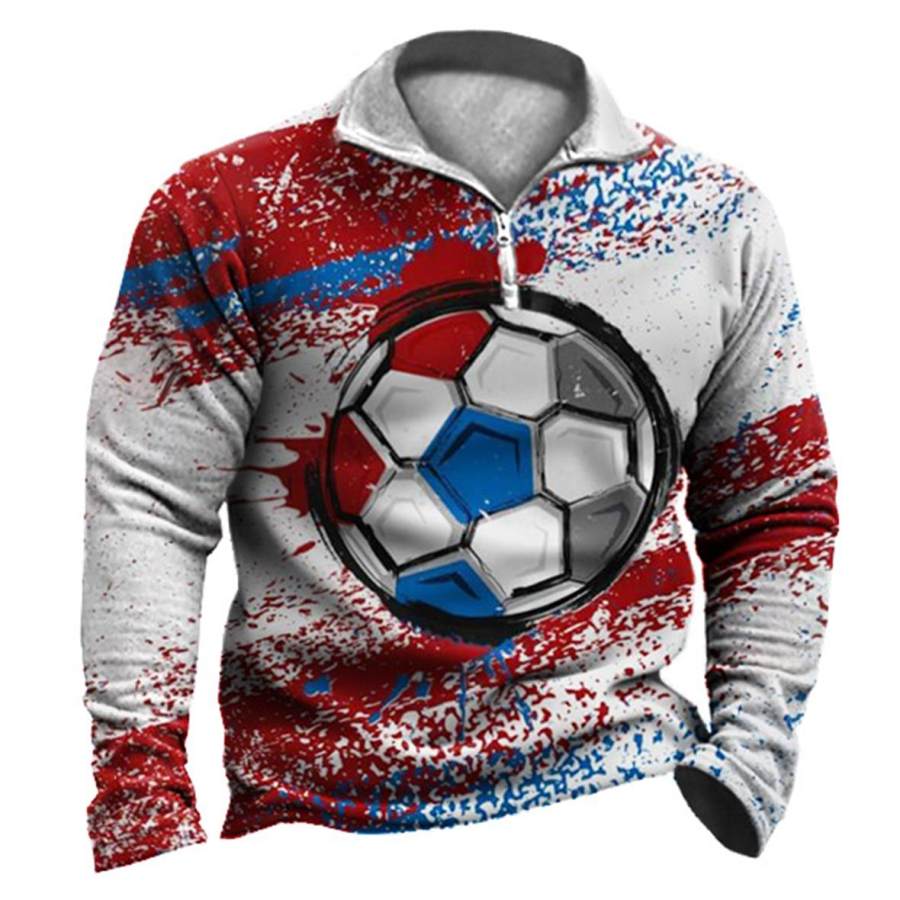 

Men's Outdoor Soccer Print Zipper Sweatshirt