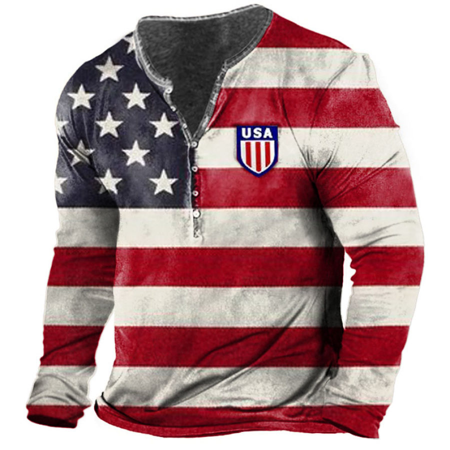 

Men's American Team Soccer Henley Shirt