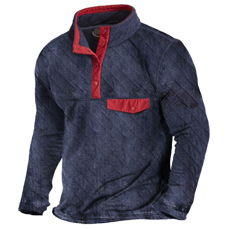 

Men's Outdoor Casual Long Sleeve Stand Collar Sweater