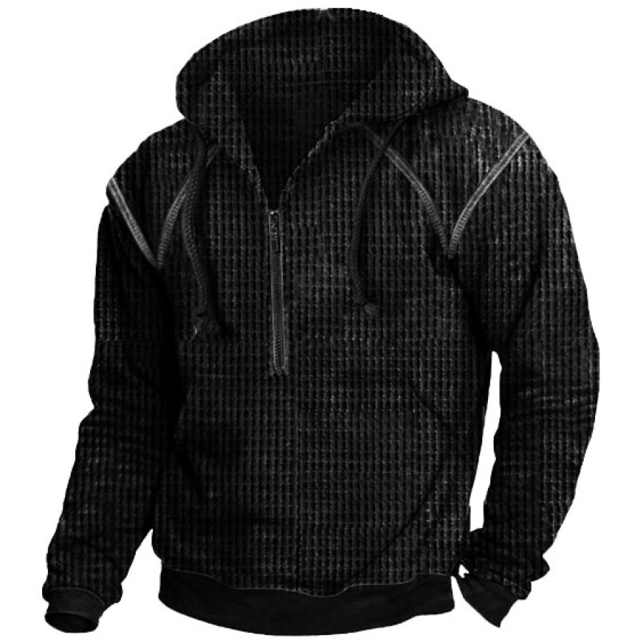 

Men's Pocket Panel Waffle Hoodie